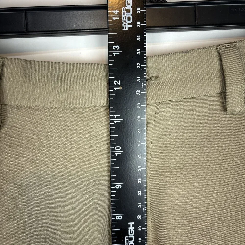 Men's Haggar Cool 18 Pro Classic Fit 36x34‎ Tan Straight Fit 4 Way Stretch Pants